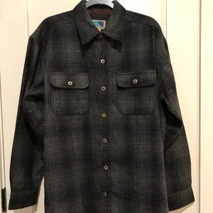 Wool shirt jacket